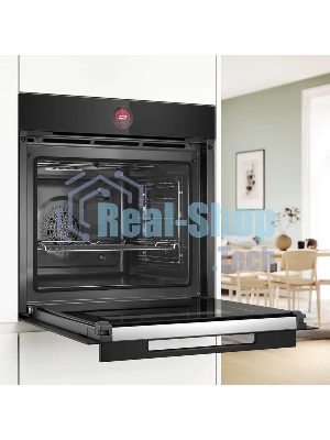 Встраиваемый духовой шкаф Bosch HBG9742B1S с 14 режимами нагрева,контроль температуры от 30 °C до 300 °C,объем 71 л