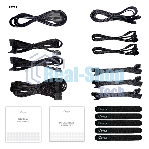 Блок питания 750W Ocypus Iota P750 (ATX, 80 PLUS Gold, APFC, 20+4 pin, 120мм fan, PCI-E 6+2Px3, 8xSATA) (Iota-P750-G1FFBK024X-EU)