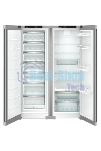 Холодильник Liebherr Комбинация XRFsf 5225-22 001 (SFNsfd 5227-22 001 +SRBsfc 5220-22 001 ) серебристый двухкамерный 377/271л морозилка сбоку, Side by Side