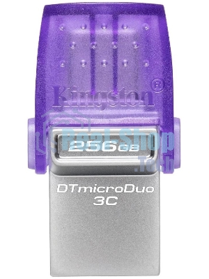 Флешка USB Kingston DataTraveler microDuo 3C (DTDUO3CG3/256GB), 256Gb, USB 3.2 Gen 1/Type-C, R/W 200/15, фиолетовый