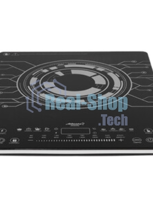 Плита настольная электрическая Atlanta ATH-1760 черный, 2 кВт, индукция, конфорки - 1, стеклокерамика, сенсор