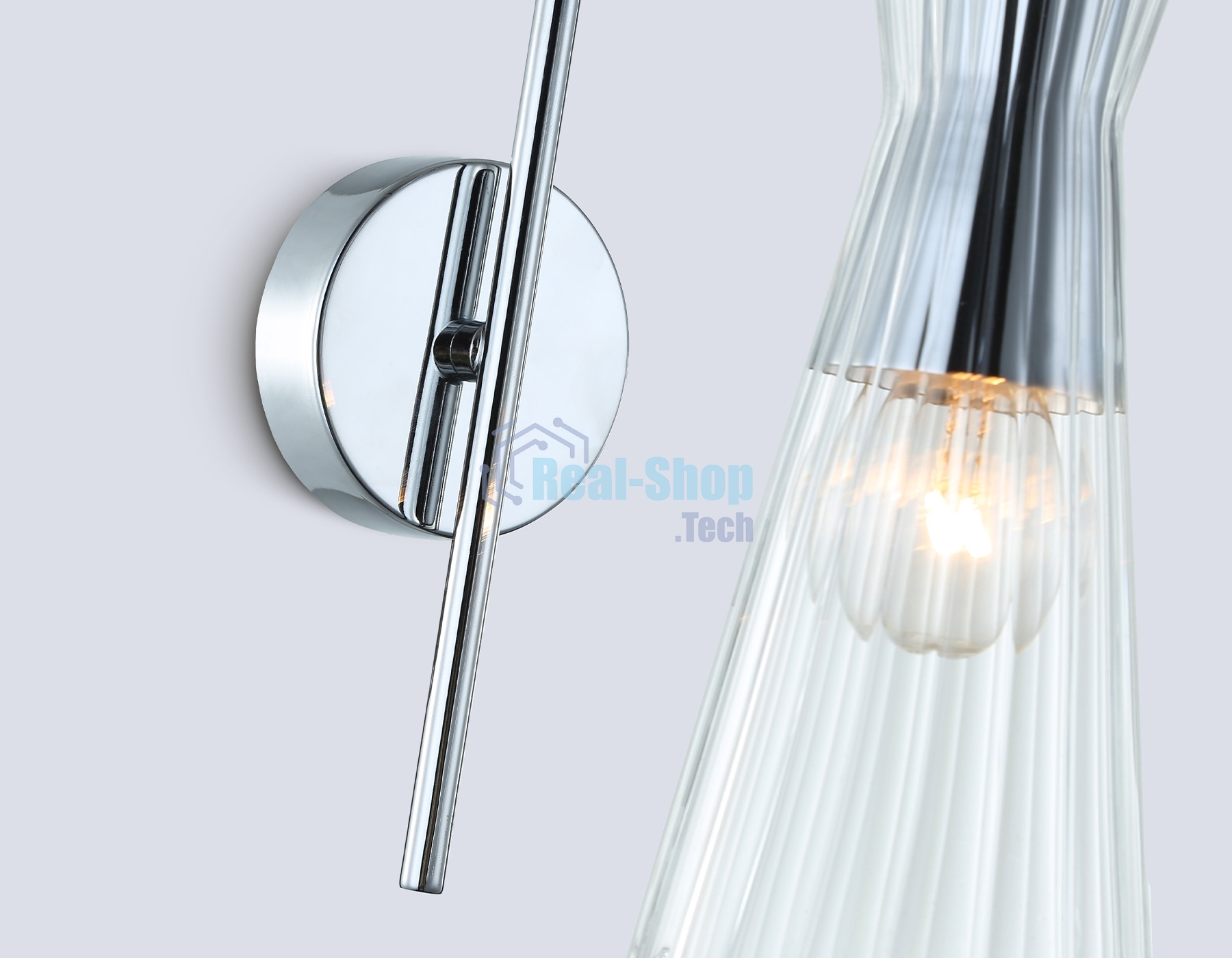 Настенный светильник Ambrella light LH55655 СH/CL хром/прозрачный E14 max 40W 220*90*300