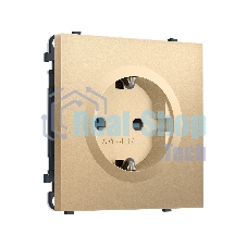 Комплект механизма электрической розетки SIGMA Золото Мягкое касание 50Hz 2P+E с/з с/ш 16A-250V QUANT PRO (SP8870, PR141)