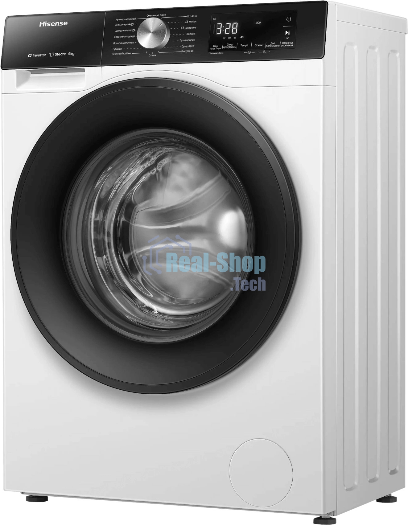 Стиральная машина Hisense WF3S6021BWU белая, загрузка фронтальная 6 кг, 1200 об/мин, класс A+++