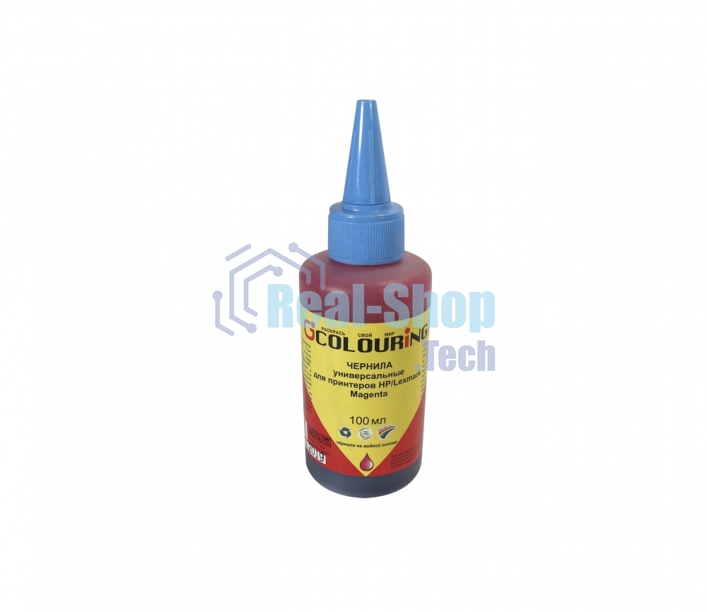 Чернила Colouring для принтеров HP/Lexmark универсальные Magenta 100 мл водн