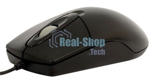 Мышь проводная A4Tech OP-720 черный, 1200 dpi, USB, кнопки - 3