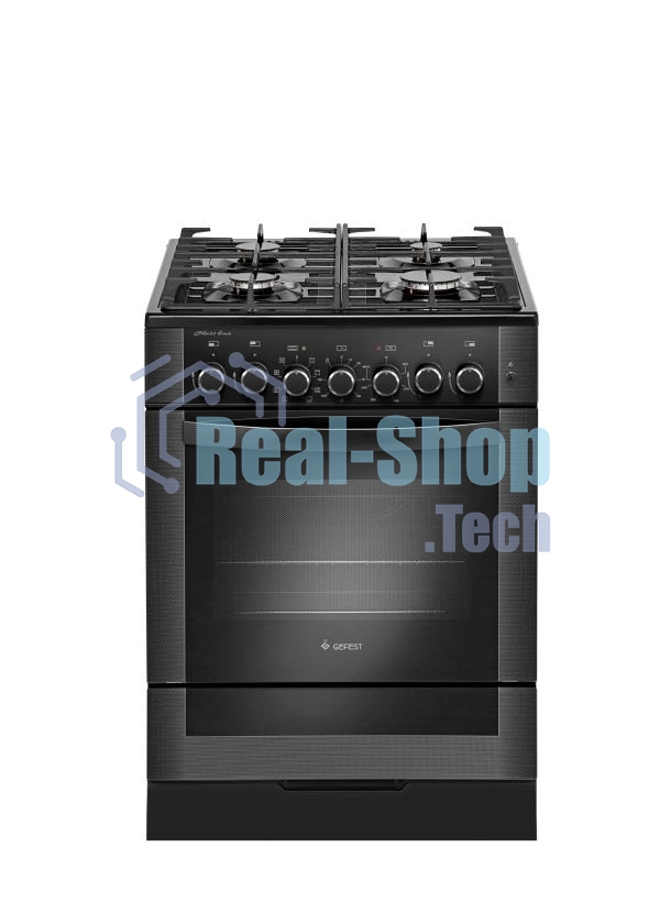 Плита комбинированная Gefest 6502-03 0029 черный, конфорок 4 газовых, духовка 55 л, 60 см x 85 см x 60 см