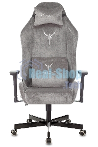 Кресло игровое Бюрократ Knight N1 Fabric серый Light-19 с подголов. крестовина металл