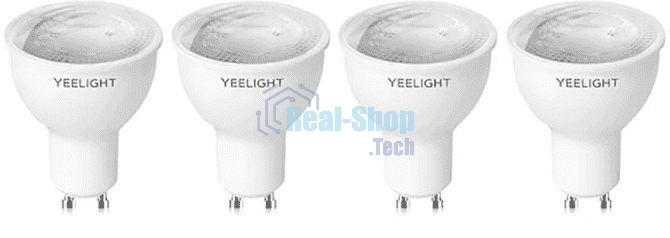 Умная светодиодная лампочка Yeelight GU10 Smart bulb W1(Diммable) - упаковка 4 шт.