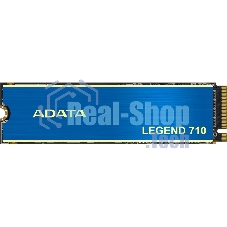 Накопитель SSD ADATA LEGEND 710, 256Gb, PCIe 3.0 x4, M.2 2280, NVMe, R/W 2100/1000, с радиатором