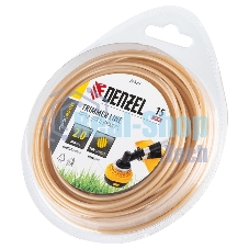 Леска для триммера Denzel армированная алюминием круглая, 2,0мм х 15м, блистер ALUFLEX
