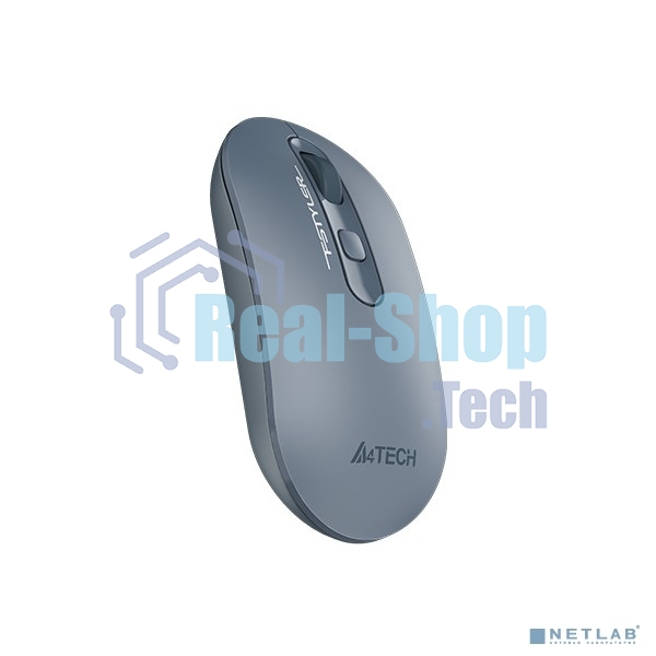 Мышь беспроводная A4Tech Fstyler FG20 пепельный/синий, 2000 dpi, радиоканал, USB, кнопки - 4