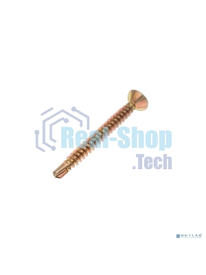 Саморез оконный Kranz сверло, 3.9х38, желтый цинк, короб (500 шт./уп.)