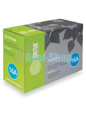 Картридж лазерный Cactus CS-Q7516A для принтеров HP LaserJet 5200/5200N; Canon LBP 3500 черный 12000 стр.