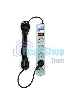 Сетевой фильтр Powercube SPG-B-15 5 м (5 розеток) серый (коробка)