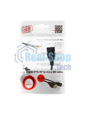 Кабель Gembird/Cablexpert AF/MicroBM, USB 2.0 OTG, 0.15м, пакет