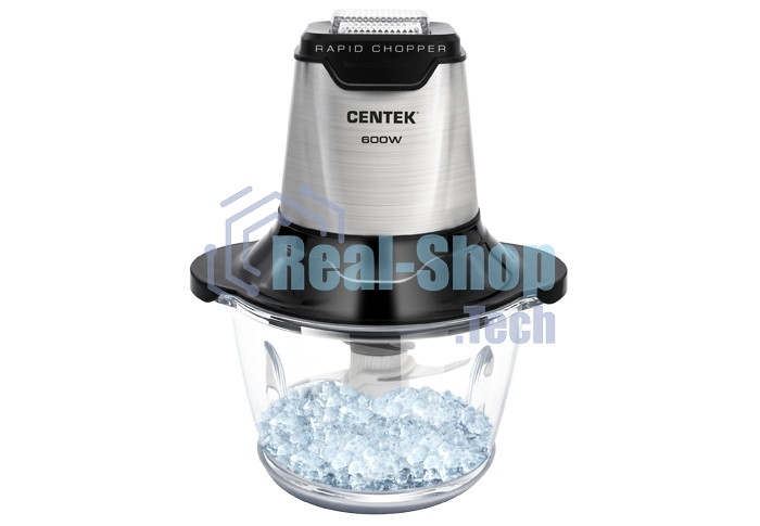 Чоппер Centek CT-1392 Сталь 600Вт 6 лезвий, стеклянная чаша 1,2л, разборные ножи