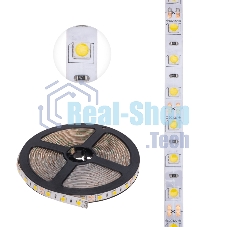 Лента светодиодная 5 м 12 В 5050 2700 К IP65 60 LED/м для БП с клеммами LAMPER