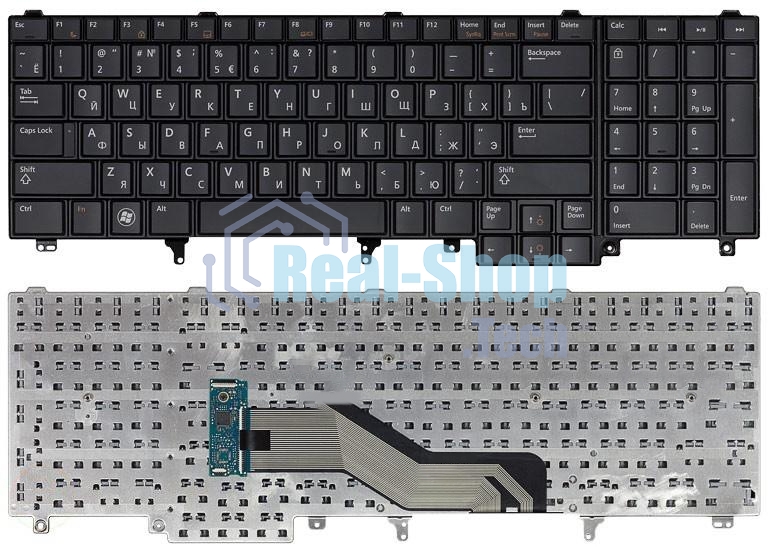 Клавиатура для ноутбука Dell Latitude E6520 E6530 E6540 черная
