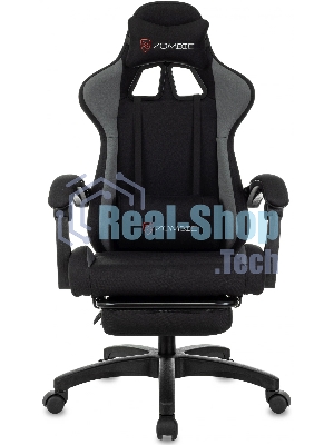 Кресло Zombie Shadow черный/серый, ткань, подставка для ног