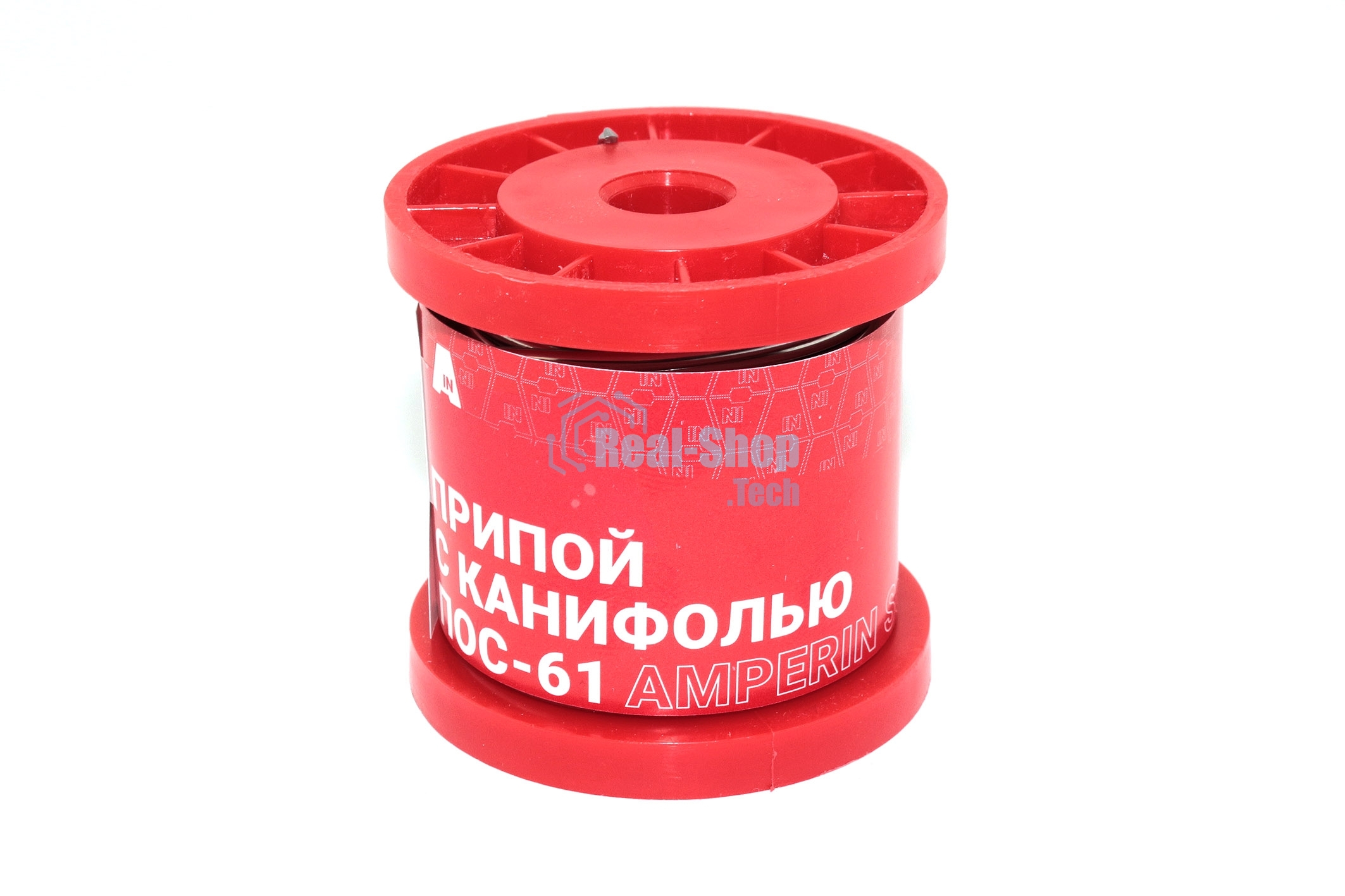 Припой с канифолью ПОС-61 Amperin S61-210R диаметр 2 мм 100 г.