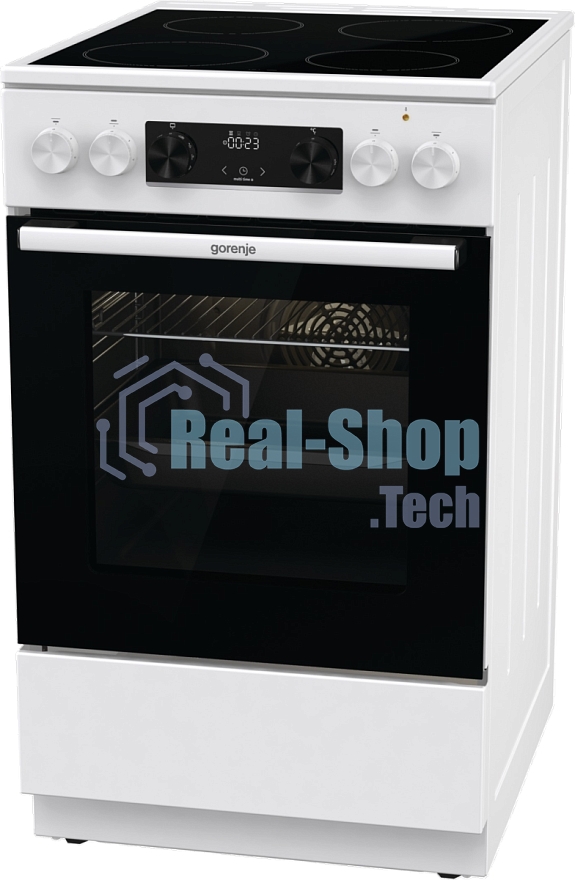Плита электрическая Gorenje GEC5C61WG белый, конфорок 4 электрических, духовка 70 л, 50 см x 85 см x 59.4 см (без крышки)