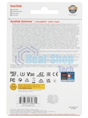 Флеш карта microSD 512Gb SanDisk microSDXC Class 10 UHS-I A2 C10 V30 U3 Extreme 190MB/s