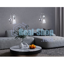 Настенный светильник Ambrella light LH55655 СH/CL хром/прозрачный E14 max 40W 220*90*300