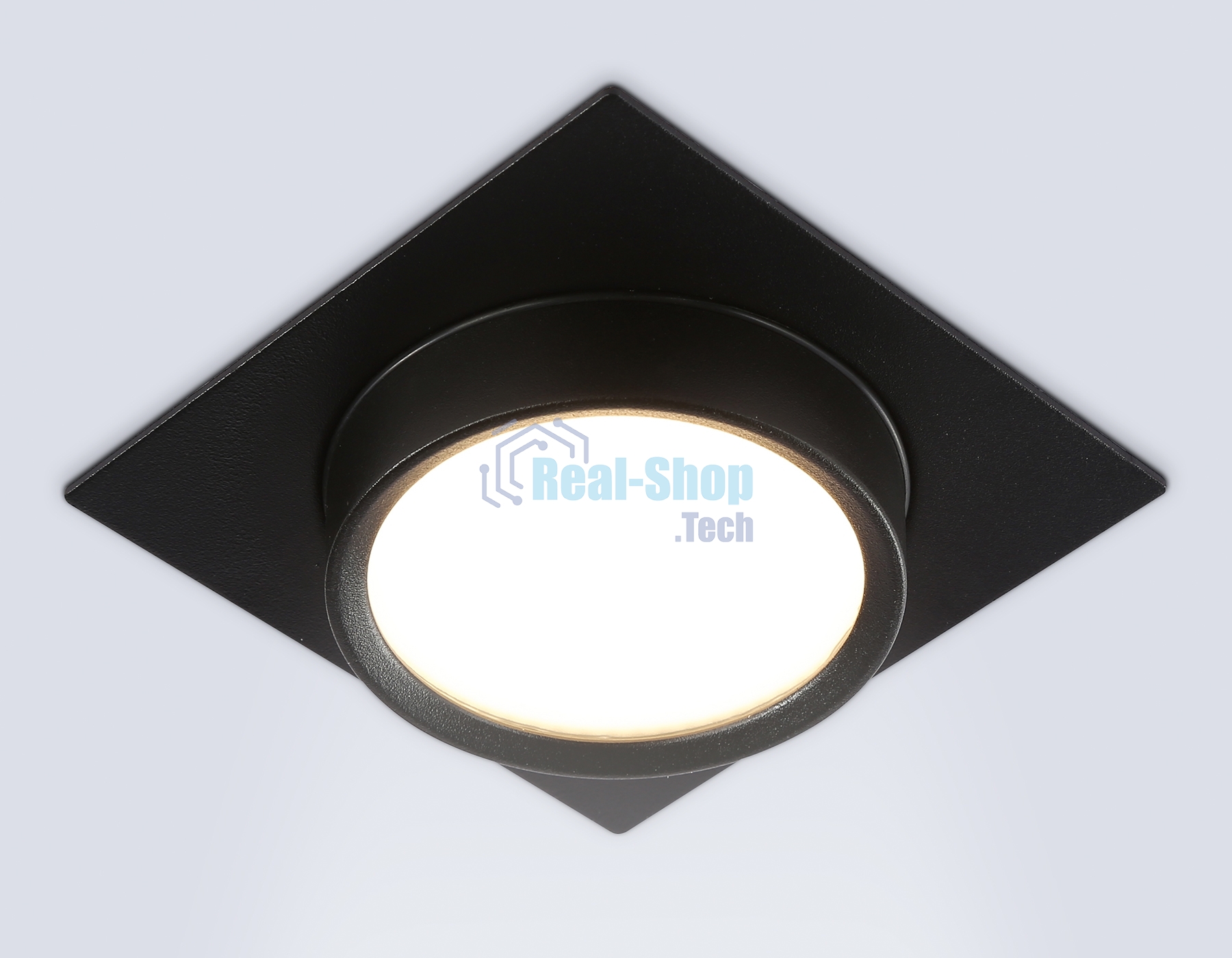 Светильник встраиваемый Ambrella light TN6739 BK черный IP44 GX53 110*110*57