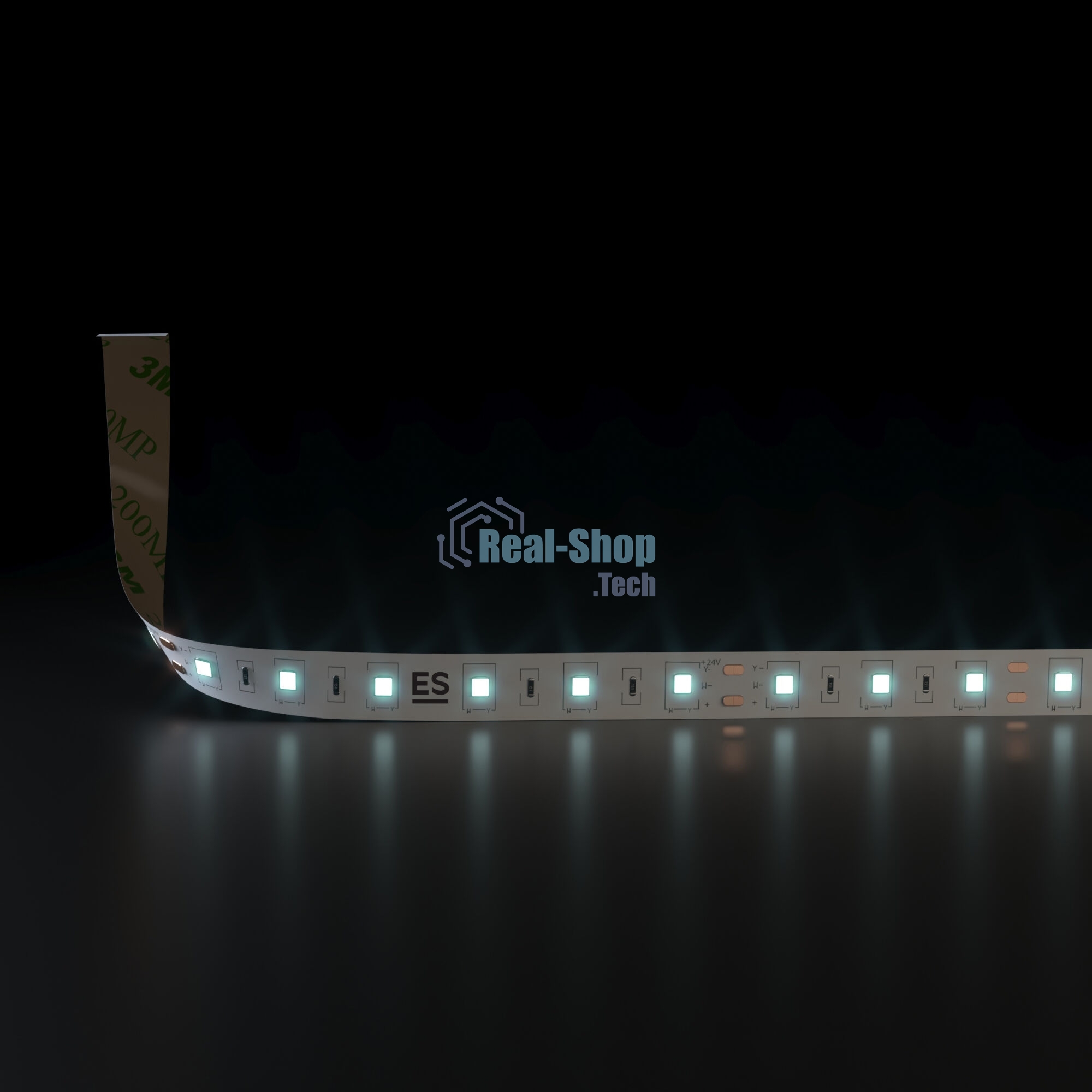Лента светодиодная 5050 24V 60Led 14,4W IP20 / 60Led 14,4W IP20 6500K холодный белый