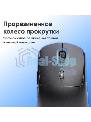 Мышь Оклик 489MW черный оптическая 3200dpi silent беспров. BT/Radio USB 6but (1885440)