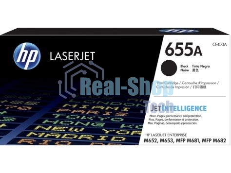 Картридж лазерный HP 655A черный для HP CLJ M652/M653/MFP M681/M682 (CF450A) 12500 стр