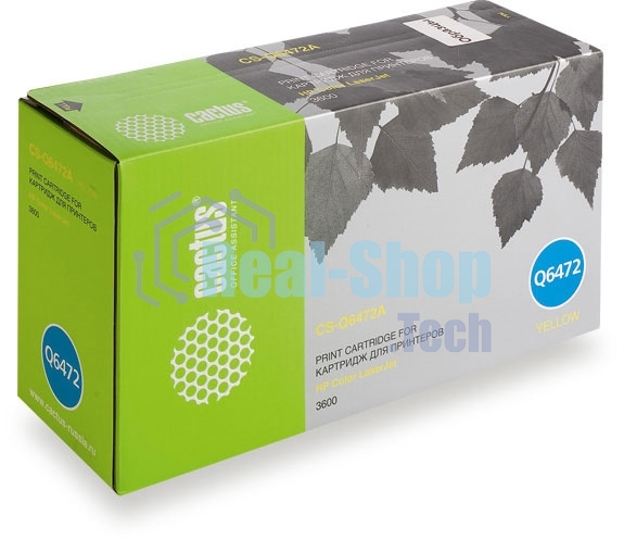 Картридж лазерный Cactus CS-Q6472A желтый (4000 стр.) для HP Color LaserJet 3600