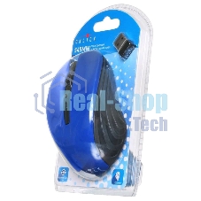 Мышь беспроводная Oklick 545MW черный/синий, 1600 dpi, радиоканал, USB, кнопки - 4