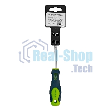 Отвертка Сибртех, SL5,0 х 100 мм, CrV, 2-х компонентная рукоятка