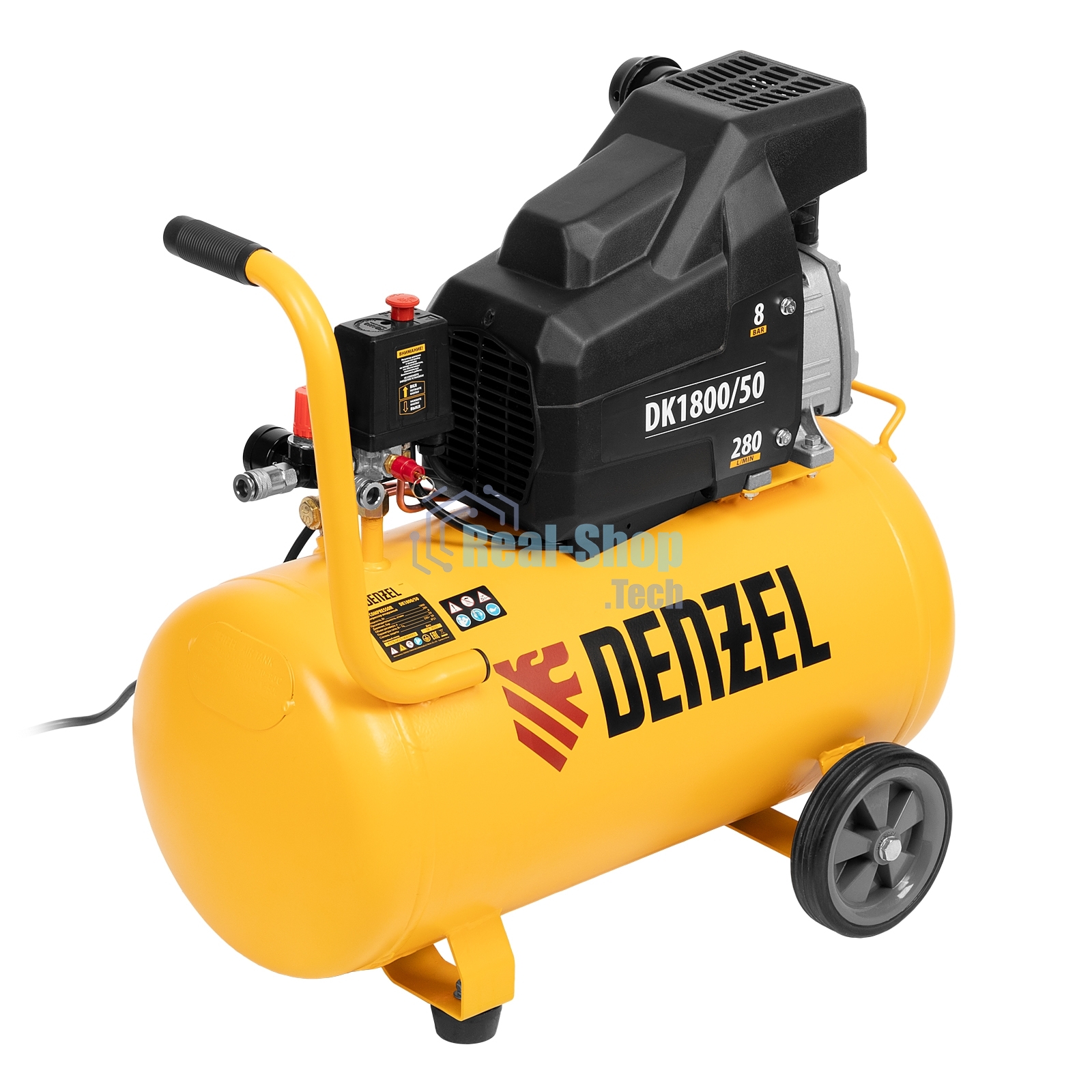 Компрессор воздушный Denzel DK1800/50,Х-PRO (58068) 1,8 кВт, 280л/мин, 50л