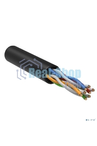 Кабель связи ITK витая пара U/UTP, cat.5e 4х2х24AWG solid, LDPE, 305м, черный
