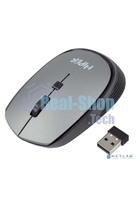 Мышь беспроводная HIPER HOMW-081 серый, 1600 dpi, радиоканал, USB, кнопки - 4
