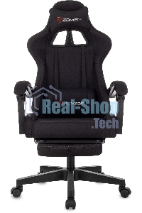 Кресло игровое Zombie Shadow черный Neo Black с подголов. крестов. пластик подст. для ног пластик черный