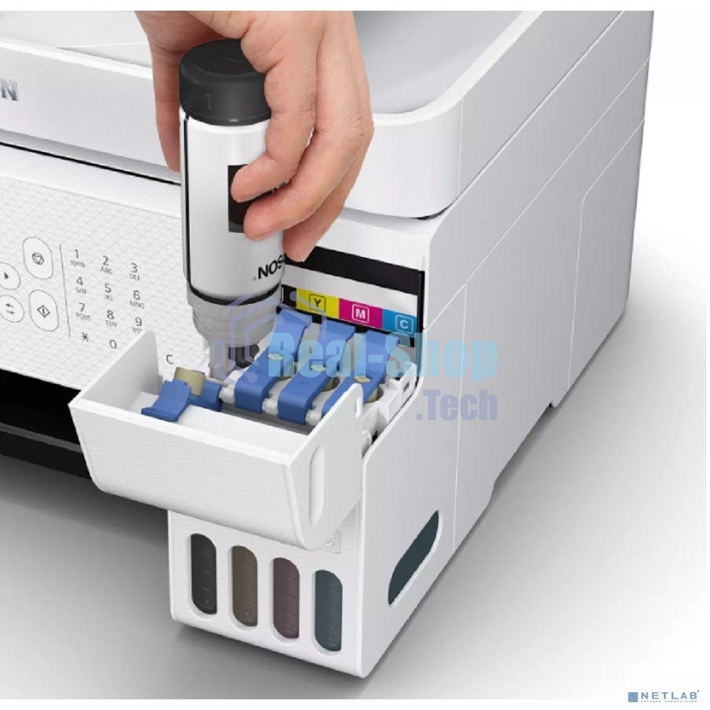 МФУ струйное Epson EcoTank L5296 (C11CJ65411) белый, A4, ч/б печ. 33стр/мин., цв. печ. 15стр/мин., 5760x1440 DPI, 2400х1200 DPI, USB, Ethernet, Wi-Fi
