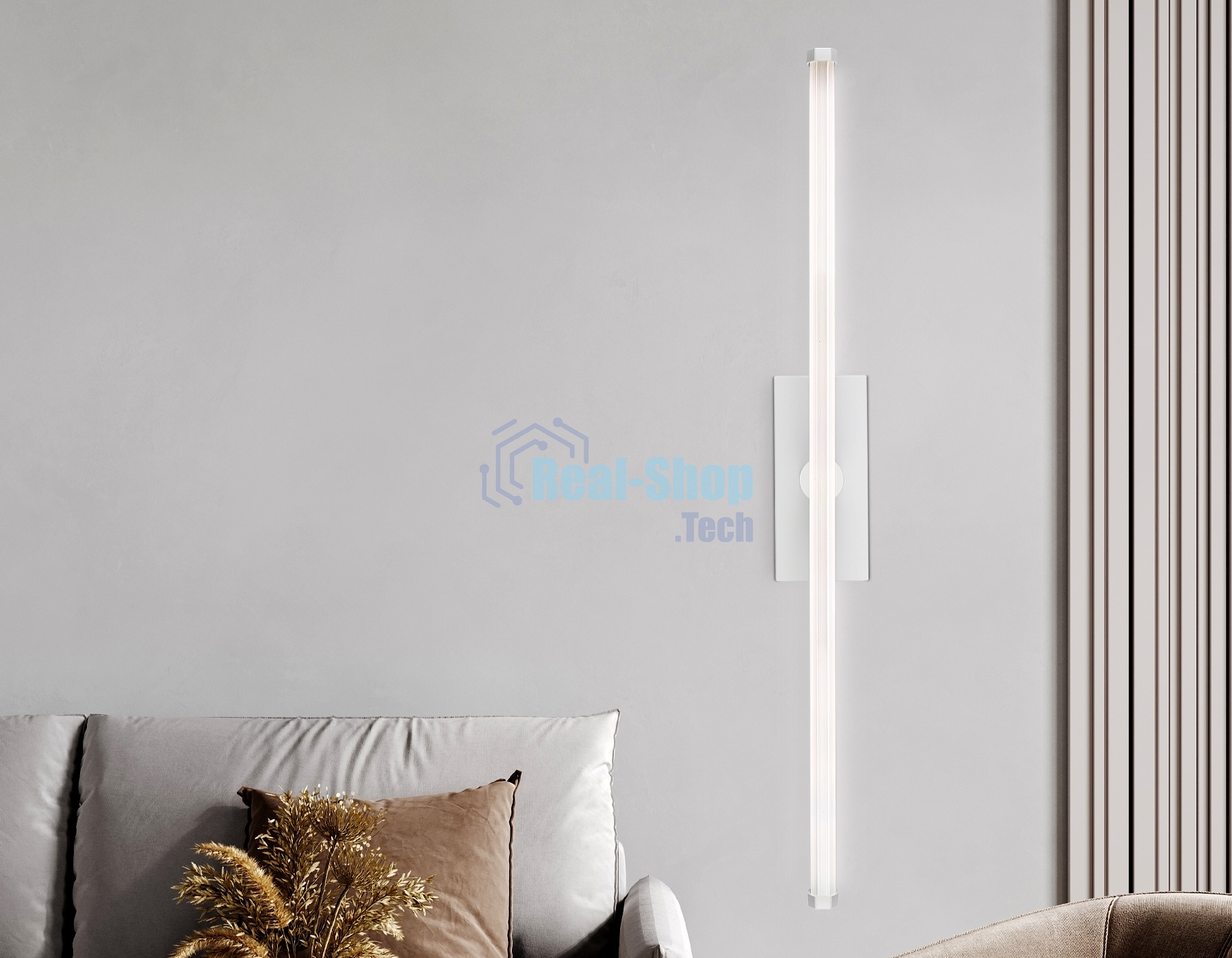 Настенный светодиодный светильник Ambrella light FL6111 WH белый 9W 3000K-6400K 410*45*80