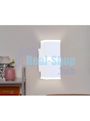 Настенный светодиодный светильник с акрилом Ambrella light FW189 SWH белый песок LED 4200K 12W 140*60*80