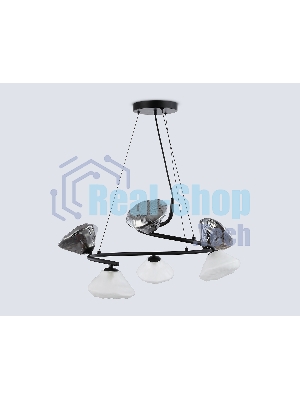 Светильник Ambrella light LH15003/6 BK/FR/SM черный/белый матовый/дымчатый G9*6 max 40W D630*1150