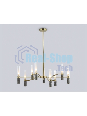 Люстра Ambrella light LH53355/9 GD/CL/WH золото/прозрачный/белый G9*9 max 40W D850*890