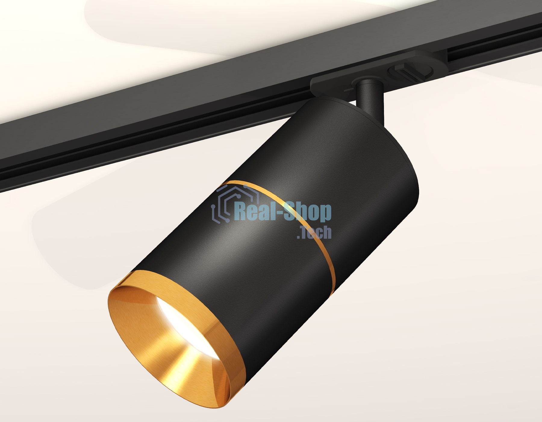 Светильник Ambrella light XT7402030 SBK/PYG черный песок/золото желтое полированное MR16 GU5.3