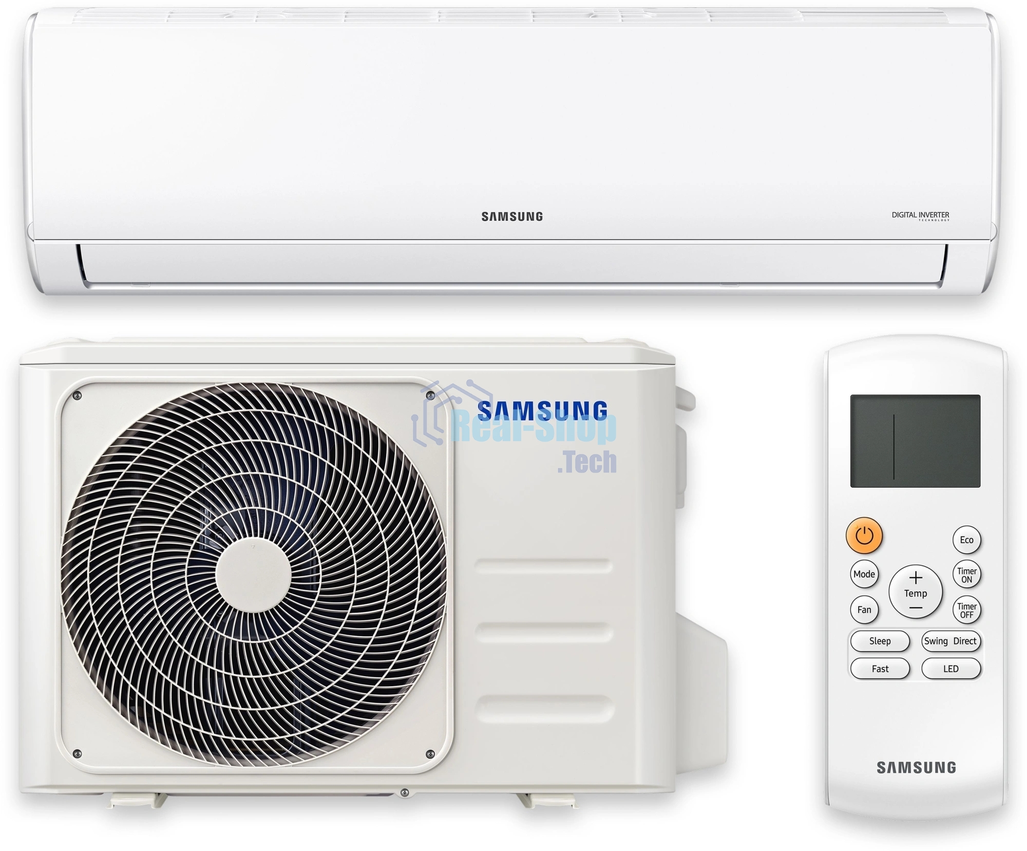 Кондиционер сплит-система Samsung AR09TXHQASI инвертор, 9000 BTU, 25 м², 28/36 дБ, охлаждение, обогрев, осушение, белый
