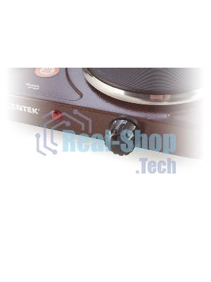 Плита настольная электрическая Centek CT-1507 Siberia коричневый, 2 кВт, ТЭН, конфорки - 2, эмаль, поворотные переключатели