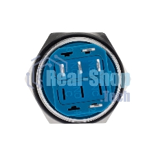 Кнопка антивандальная Rexant Ø 22 12 В Б/Фикс (5с) (ON)-OFF/(OFF)-ON подсв./зеленая