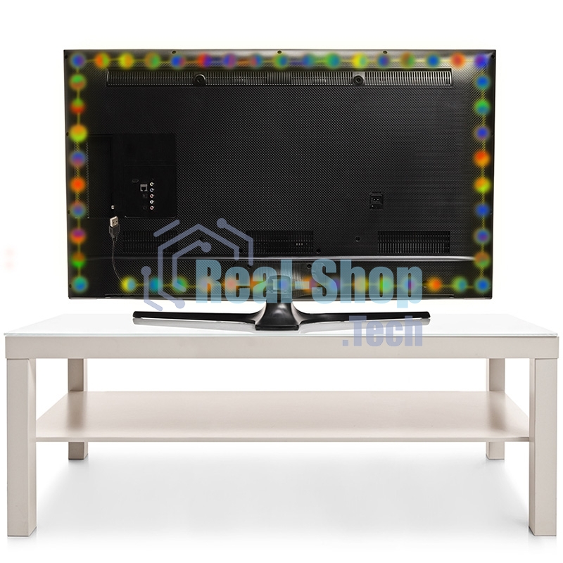 Лента светодиодная с USB коннектором 5 В, 10 мм, IP65, SMD 5050, 60 LED/m, цвет свечения RGb