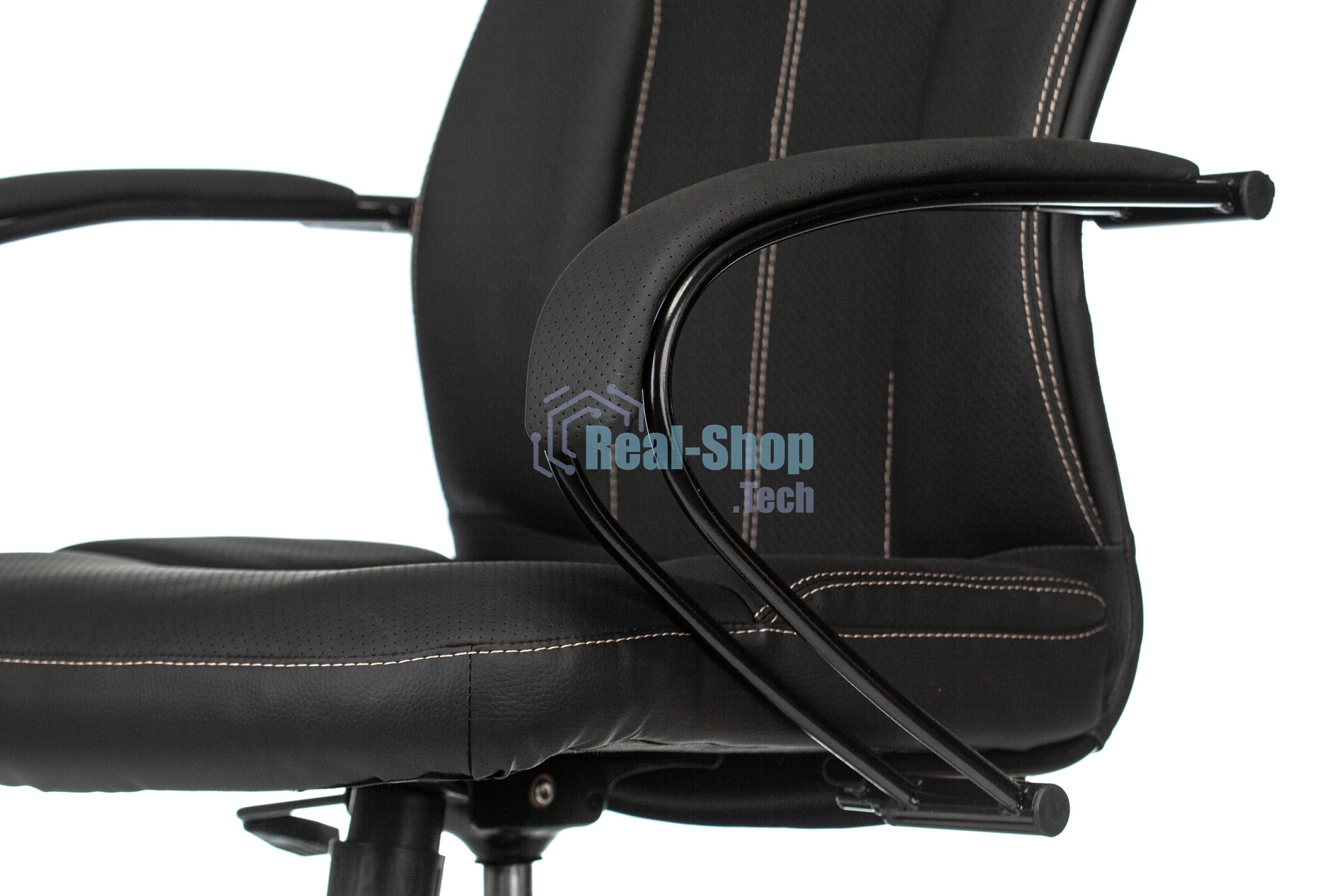 Кресло руководителя Бюрократ CH-608/ECO черный, искусственная кожа, крестовина пластик